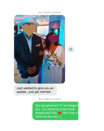 A delighted Broom List client sharing a happy update
